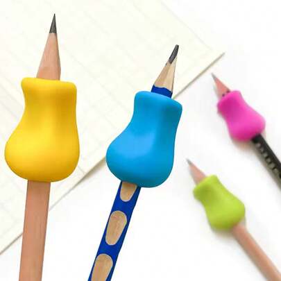 Silicone Pencil Grip, Adjustable Writing Posture, 3-Finger Positioning, Anti-Slip Pencil Holder, Writing Posture Corrector