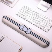 1 Pcs Wrist Support Mouse Pad Keyboard Wrist Rest Cute Cartoon Creative Small Office Wrist Pad For Girls - 蝴蝶結灰藍色手托 - 查看 8