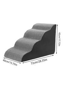 1/2/3/4/5 Steps Pet Stairs, Suitable For Cats And Dogs, Ramp For Bed/Sofa, Non-Slip & Durable, Removable & Washable, Ideal For Injured, Elderly Or Arthritic Pets. Best Selling Product. - Light Grey - View 12