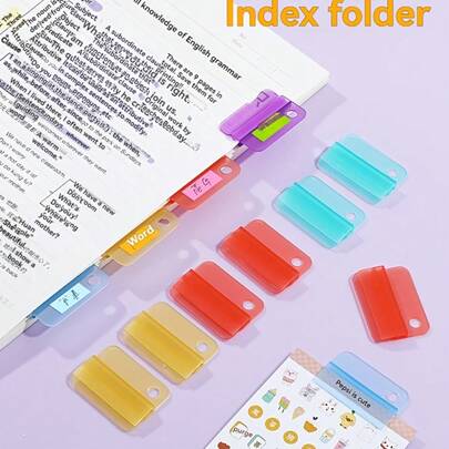 5/15/30 pezzi Mollette colorate - Etichette multifunzionali per quaderni, segnalibri, organizzazione di file per ufficio, accessori per quaderni | Mollette decorative