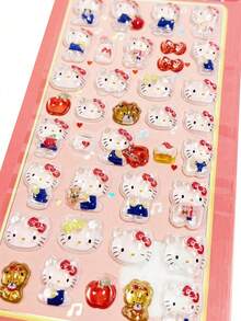 3D Luminous Embossed Melody Star Cat Stickers, No Power Needed, Perfect Gift For Holidays, Birthdays, Parties, Christmas, Easter - Multicolor - View 16