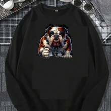 1/2/3张装耐用持久热转印贴纸，图案为凶猛的斗牛犬尖刺项圈和链条，适用于DIY T恤、卫衣、牛仔裤、连帽衫、背包、夹克、手提包、枕头等。 - L - 查看 6