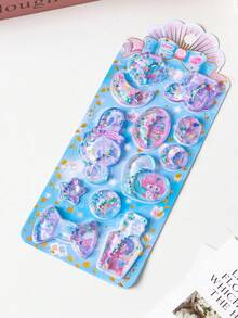 Creative Stickers, Cute Children's Water Stickers, Customizable Mermaid Water Dance Stickers, Gifts, 3D Stickers, Stereoscopic Stickers, Phone Case Stickers, Notebook Decorative Stickers, Craft Stickers, Fun Stickers, Diary Decorative Stickers, Graffiti Stickers. - Multicolor - View 14