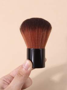 1支软纤维指甲清洁刷，黑色手柄指甲粉尘刷，多功能面部腮红刷，旅行便携刷 - 彩色 - 查看 8