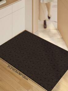 1 Piece Of Dark Gray Geometric Pattern Door Mat, Minimalist Modern Style Design, Rubber Anti-Slip Mats, Bath Rug, Absorbent And Stain Resistant,Room Decor, Kitchen Rug,Suitable For Bath Mat, Kitchen Rug, And Door Mats. - Dark Grey - View 11