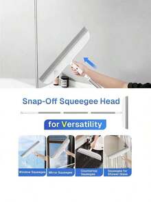 1pcs Multi-Functional Floor And Glass Scraping Broom. This Is An Excellent Floor Cleaning Broom Made Of Silicone Material, Equipped With A 51.77-Inch Long Handle, Which Can Clean High Places Effectively. It Is Suitable For Carpets, Bathroom Tiles, Floors And Garages. It Is An Essential Tool For Household Cleaning And A Cleaning Utensil. - A - 查看 9