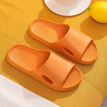 Non-Slip Bathroom Design Unisex House Slippers, Suitable For Bathing And Foot Washing. Made Of EVA Material, Soft And Comfortable, Quick-Drying, Also Suitable For Summer Wear. Simple Cut With Soft Fabric Ensures Comfortable Fit And Flexible Texture. Textured Outsole Provides Anti-Slip Traction. - A - View 5