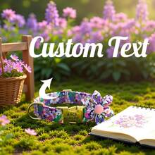 Vòng cổ cho chó bằng nylon in hình hoa 6 cánh theo yêu cầu, vòng cổ chống thất lạc cá nhân hóa dành cho thú cưng, có thể điều chỉnh. - Nhiều màu - Xem 10