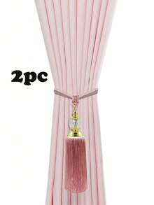 2pcs Luxury Crystal Pendant Tasseled Tie-Back Curtain Decor, Multi-Color Options, Suitable For Curtain Fixing And Decoration - 2pcs - View 16