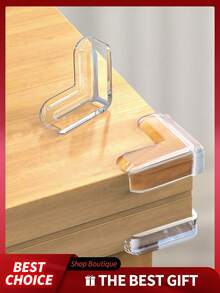 Bộ 4/8/12 miếng bảo vệ góc bằng silicon mềm, miếng đệm giảm sốc, thích hợp cho bàn, bệ cửa sổ; miếng đệm trong suốt; đồ trang trí nhà cửa, quà tặng. - Nhiều màu - Xem 3