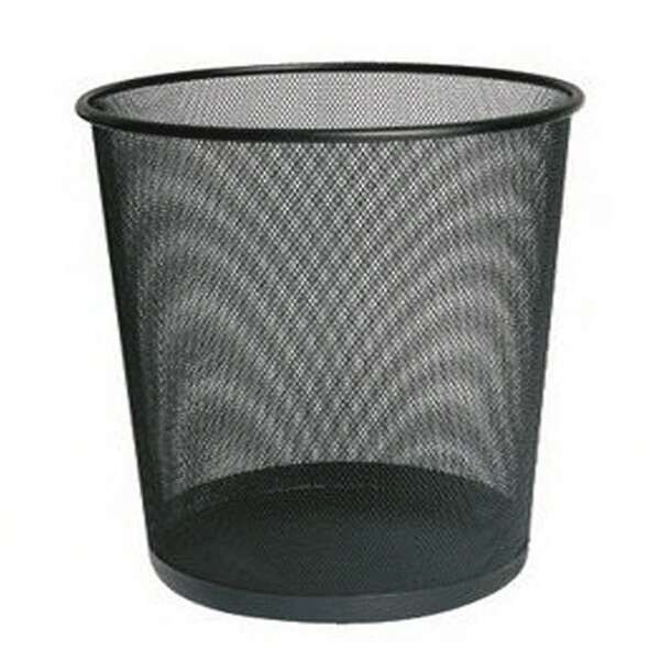 OISE ART STORE Cestino Raccolta Carte Raccogli In Metallo Nero Uffici Studi Aule Sale Dfh -