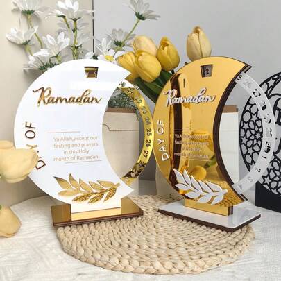 1 Lịch đếm ngược Ramadan, Lịch trang trí bằng acrylic màu bạc, Lịch đếm ngược Eid Al-Fitr hình trăng lưỡi liềm màu bạc, Thích hợp làm vật trang trí trung tâm bàn ăn Ramadan, Chúc mừng Eid, Trang trí bàn tiệc Ramadan, Ramadan, Trang trí tủ Ramadan và Eid Al-Fitr, Quà tặng Eid, Trang trí nhà cửa Ramadan, Trang trí phòng Ramadan, Quà tặng Ramadan, Trang trí Ramadan, Vật dụng Ramadan, Chúc mừng Ramadan, Trang trí cầu nguyện Ramadan, Trang trí năm mới