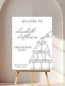 Customized Acrylic Welcome Sign With Personalized Text, Engagement Party Decorations, Wedding Welcome Signs, Bridal Shower Decor, Birthday Anniversary Celebration Sign - Multicolor - View 7