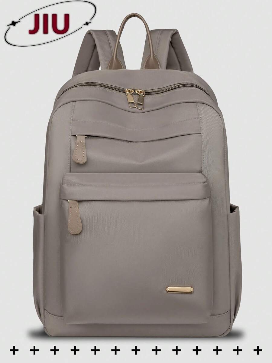 防盗多隔层休闲尼龙双肩包女包；可装15.6英寸商务笔记本电脑；多口袋轻便书包；大容量旅行包；多功能书包