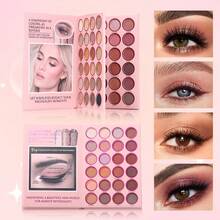 48-Color Paper Multi-Functional Eye Shadow, Multi-Color, Easy To Color And Easy To Blend, Matte, Fine Shimmer And Brighten Makeup Palette - Multicolor - View 4