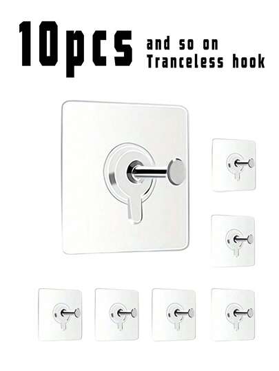 30pcs Self-Adhesive Picture Frame Hooks, Heavy Duty Wall Hooks No Drilling Required, Damage-Free Plastic Hooks For Home, Office, Photos, Posters, Frames