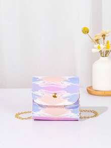 1个女士印花迷你零钱包兼口红包，精致小巧，简约设计，精美礼品 - 彩色 - 查看 13