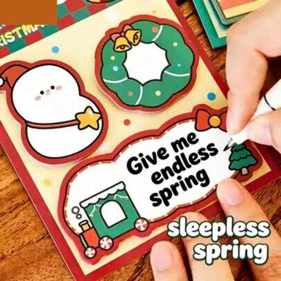 4 قطع/مجموعة ملصقات لاصقة بأشكال عشوائية لعيد الميلاد