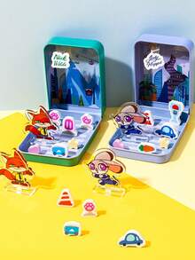 Disney Zootopia Judy Hopps And Nick Wilde Shaped Cute Cartoon Erasers, Mini 3D Erasers In Gift Box, DIY Assembly, Back To School Essential And Gift - Judy - View 7