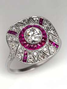 1 chiếc nhẫn Cubic Zirconia lộng lẫy dành cho nữ, thích hợp làm quà tặng đám cưới, lễ đính hôn, kỷ niệm, tiệc tùng hoặc ngày Valentine. - 1 # - Xem 2