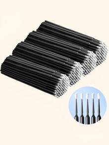 Mini Eyelash Extension Applicator Tool, Designed For Precise Glue Removal, With Mini Brush Head And Mini Cleaning Brush - Black - View 10