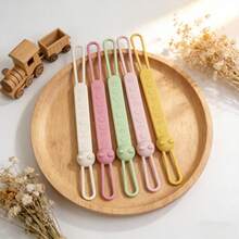 Pacifier Clip Silicone Pacifier Leash, Cat Style, One-Piece Pacifier Clip, Stroller & Crib Hanging Strap, No Clips - Multicolor - View 2