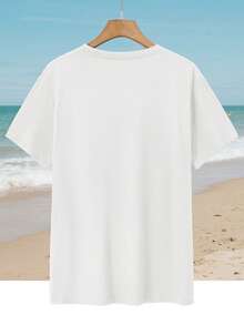 Customizable Neutral T-Shirt - Personalized Design Summer - White - View 6