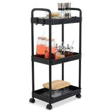 carrito organizadorGAON. Carrito de Almacenamiento  con Ruedas Carrito Organizador Multiusos Carro de Servicio con 3 Niveles - como en la foto - Ver 7