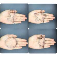 8pcs/Set Stainless Steel Ocean Creature Cookie Cutter Set, For Holiday Baking - Silver - View 6