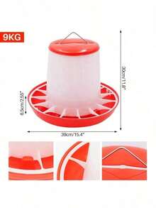 1/1.5/3/5/9公斤容量自动鸡饲料和饮水器，家禽喂食和饮水设备，适用于鸡、鸽子、鹌鹑、农场动物的饲料/水桶，无人值守喂食和饮水装置 - 餵食器 - 查看 16