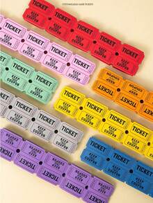 100张/套 双倍抽奖券、双倍优惠券、活动门票、入场券，适用于各种活动、嘉年华、抽奖、游戏、庆典、饮料等。 - 彩色 - 查看 9