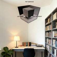 1件装3D立体转角墙贴，3D光学错觉转角墙贴，重塑现实墙贴，创新时尚家居装饰，适用于客厅、办公室、卧室 - 多色 - 查看 5