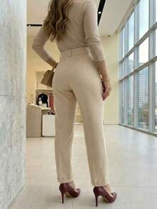Women Pants - Màu be - Xem 2