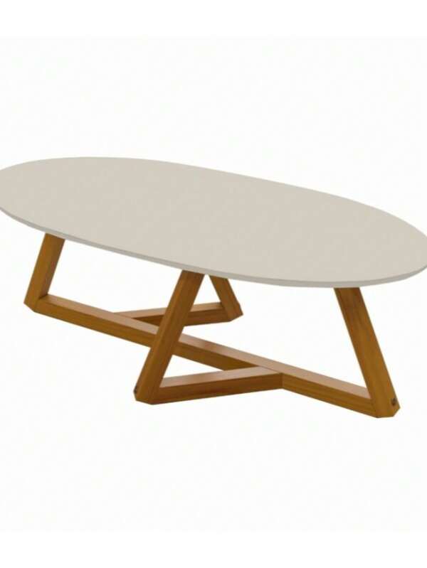 Mesa De Centro Elegante Classic Sala Pés Em Madeira Tebarrot