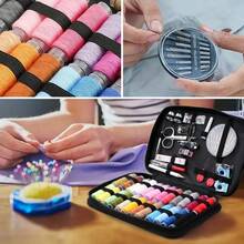 1-Piece Large-Capacity Travel Sewing Kit: Complete Set With Cotton Threads And Metal Tools, Suitable For Home Use, Tailoring And Emergency Mending - A - 查看 4