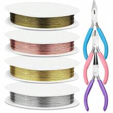 7 Pcs Jewelry Tools Set - Pliers, Wire Cutters & Craft Wire For Jewelry Repair & Making - Multicolor - View 8