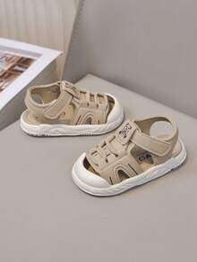 男女通用休闲凉鞋、运动凉鞋、包头凉鞋、软底婴儿凉鞋 - 卡其色 - 查看 1