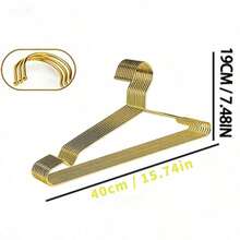 1pc Mini Gold Metal Hanger, Perfect For Hanging Baby & Pet Clothes, Small Yet Durable Design - Multicolor - View 3