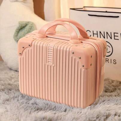 Pink Multifunctional Storage Box, Cosmetic Organizer Bag, Travel Essential High-Quality Companion, Multifunctional Storage, Portable For Travel, Home, Dorm, Storage, Organizing, Room, Gift Box, Household Essential, Outdoor Companion, Suitable For Valentine's Day, Eid Al-Fitr, Eid Al-Adha Gifts