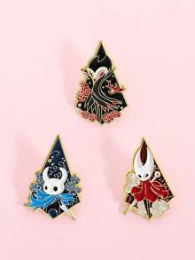 1套游戏珐琅徽章卡通胸针松树翻领别针徽章背包服装配饰时尚饰品粉丝朋友礼物 - 彩色 - 查看 2