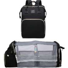 Diaper Bags With Changing Station,900D Oxford Waterproof Diaper Bag Backpack For Moms Dads With USB Charging Port,Large Capacity  Essentials(Ungrade Black) - 黑色 - 查看 6