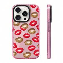 Strawberry Lips Phone Case, Sweet Temptation Style, For Compatible With IPhone 17/17pro/17promax/17Air/Iphone16/16pro/16plus/16promax/15/15promax/15pro/11/12/13/14promax/12mini/13mini/11pro/11promax/12pro/12promax/13pro/13promax/14pro/14promax, Berry Kiss Dessert Treat Gift - 淺粉色 - 查看 5