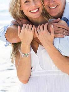 1pc Simple And Versatile Double Heart Charm, Rose Gold Silver Grey, Valentine's Day DIY Beaded Bracelet Jewelry Pendant Accessories, A Variety Of Styles To Choose From - A - View 9