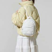 Adidas 9L Logo Casual Solid Color Plush Backpack Women's Han Jade White - Hanyu White - View 2