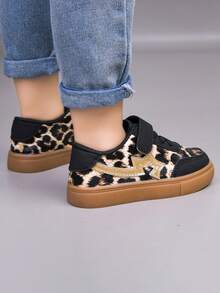 1 Pair Unisex Fashion Casual Sneakers, Soft Sole Non-Slip Toddler Walking Shoes, Multi-Functional Children Canvas Shoes, Suitable For Spring, Summer, Autumn, Winter - Black - View 9