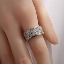 1枚可调节哥特式戒指，饰有埃及神祇图案，纯色波西米亚朋克风个性戒指，男女皆宜的铜质护身符饰品，独特礼物 - 埃及眾神開口戒指 - 查看 12