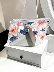 Ocean Elements Tablet Case Compatible With IPad Air 11-Inch M3 2025 / M2 2024, IPad Air 5th Generation 2022 , IPad (A16) 11 Inch 11th Generation 2025,Compatible With Samsung Galaxy Tab,Kindle Paperwhite 12th Gen 2024, Clear Back ,Fashion Pattern Protective Case,Automatic Sleep And Wake-Up Function, Airbag Protection, Suitable For Gifts And Office Use - Multicolor - View 7