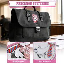 GIURKUU 1件装“今天我是只严肃的鹅”熨烫贴片，趣味傻鹅贴片，粉色表情包刺绣熨烫贴片，适用于衣服、背包、帽子、牛仔裤 - Goose - 查看 6