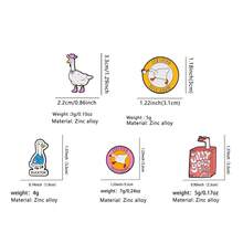 5pcs/Set Dog Cute Enamel Pin Lapel Pins Badges On Backpack Women's Brooch Zinc Alloy Clothes Gift Jewelry Fashion Accessories - Black - View 2