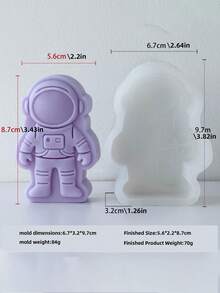 Astronaut Style Design - Rocket Space Silicone Mold Set | Compatible With Candles, Soaps, Resins And Gel - Ideal For Handmade Candles, Soap Making And Festival Decoration, Creative Aromatherapy Candle DIY Mold | Soap Statue For Festival Theme Home Decoration - Cosmic Series Molds - View 9